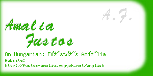 amalia fustos business card